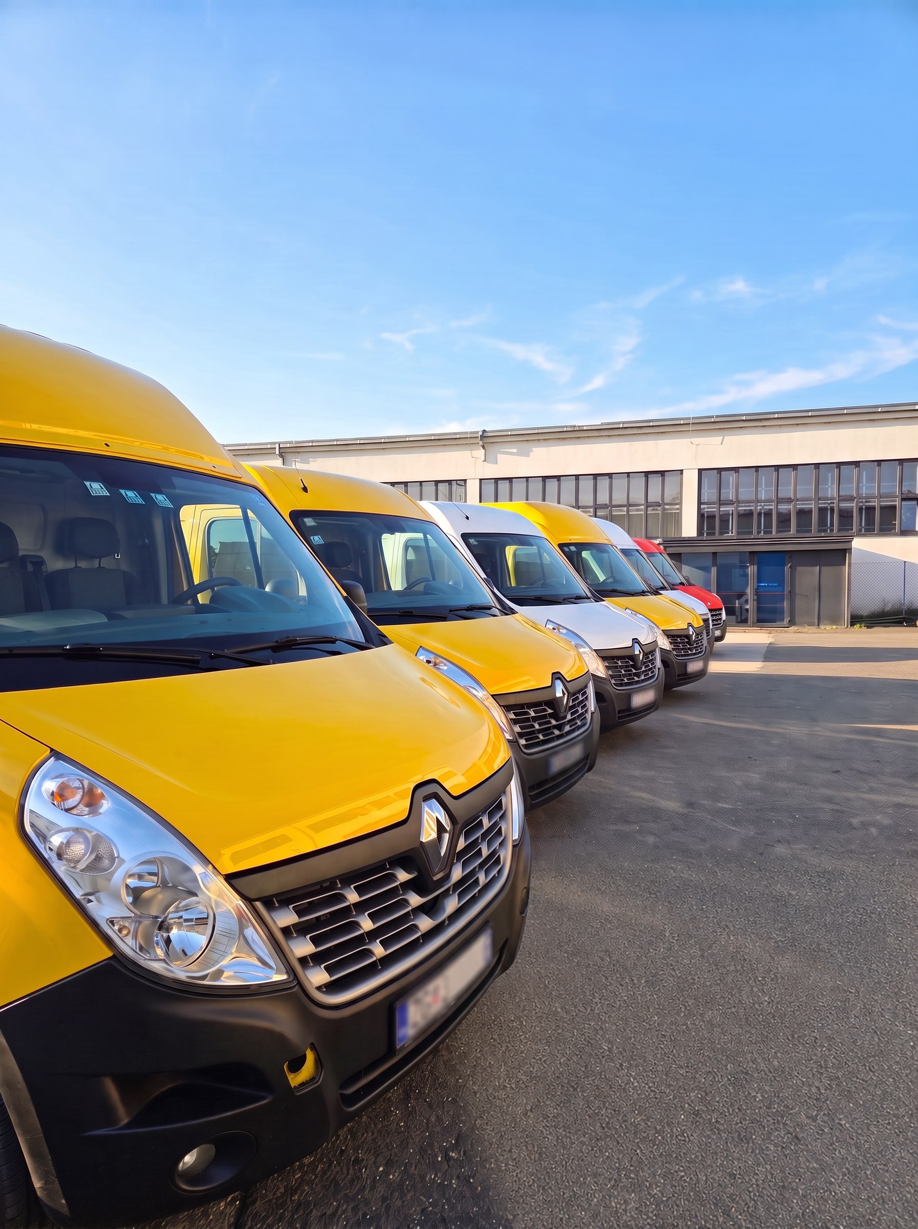 Žuti Renault Master kombiji iz flote SK Norma usluge